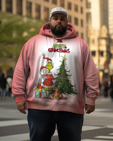 Merry Grinchmas Kapuzenpullover für Herren in Übergröße